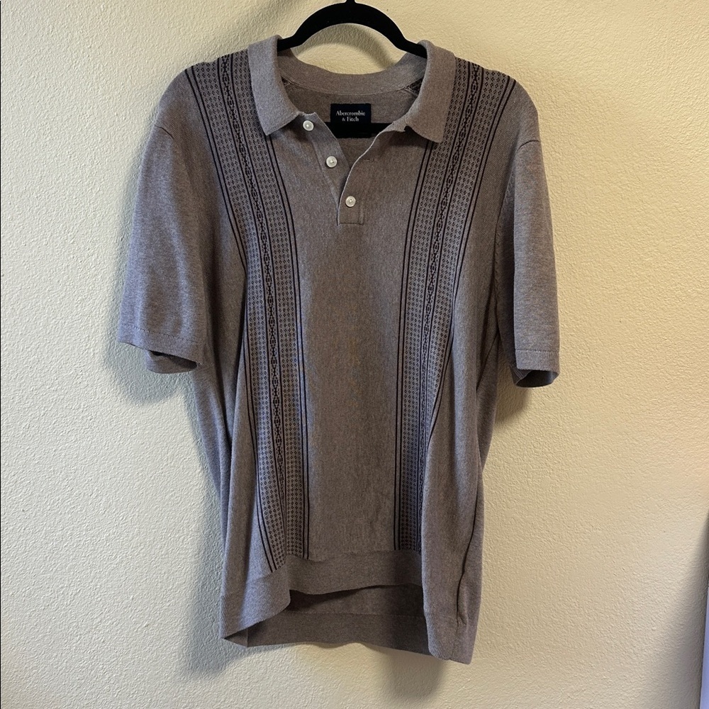 Abercrombie & Fitch Tan Men's Polo size Medium